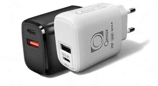 Incarcator Rapid Qmax Q1920 USB-A USB-C PD 20W Alb