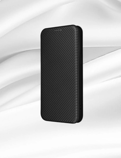 Husa Carte iPhone 14 Pro Max, Carbon, Negru