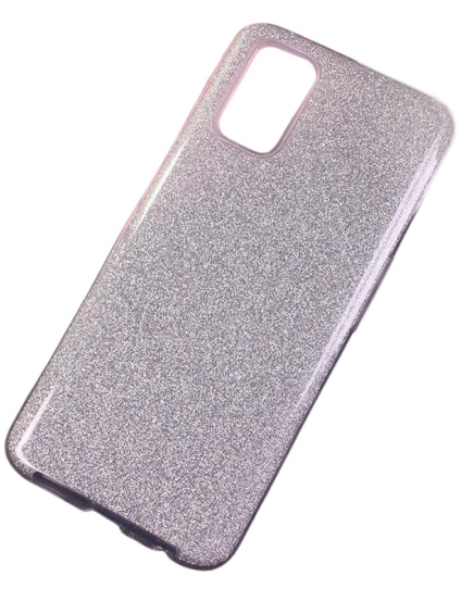 Husa Samsung A51, Silicon cu Sclipici, Alb