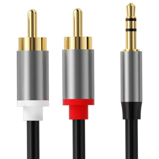 Cablu Audio, Jack 3.5mm Tata la 2 RCA Tata, 5m
