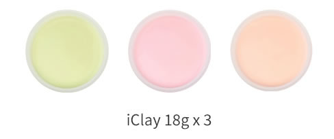 Set 3 borcanase plastilina iClay colorata, fosforescenta, 18g, Amos