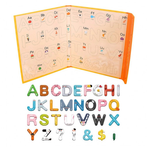 Carticica colorata cu alfabet magnetic, Asociaza Literele