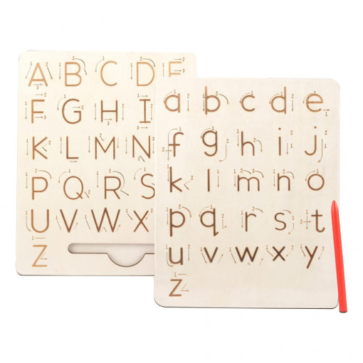 Placa din lemn pentru exersarea caligrafiei, Invatam Litere