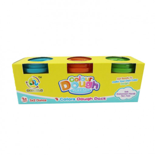 Set 3 borcane plastilina colorata