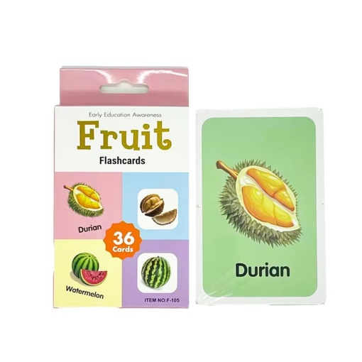Set 36 carduri cognitive invatare fructe in limba engleza
