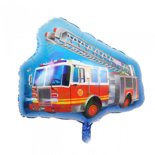 Balon din folie, Masina de Pompieri, 70x67 cm, Rosu