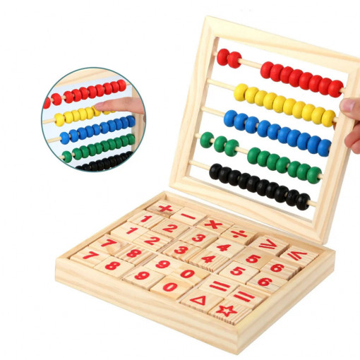 Abac din Lemn cu Operatiuni Matematice si Cuburi