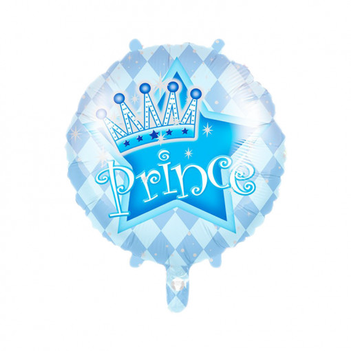 Balon din folie, Prince, 45 cm, Albastru