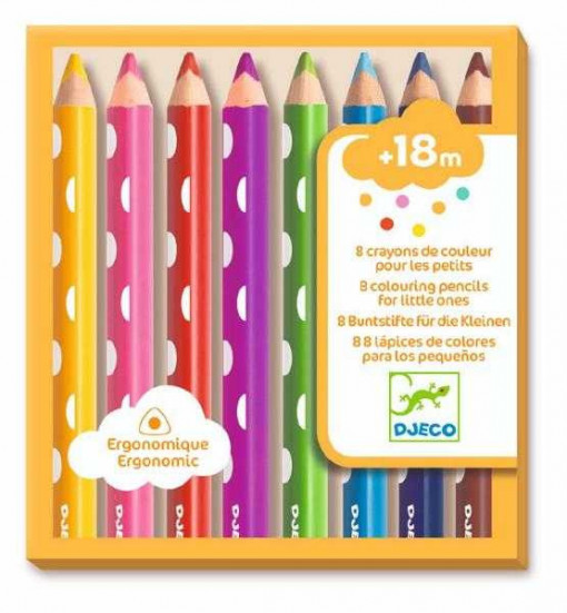 Creioane colorate pentru bebe, Djeco