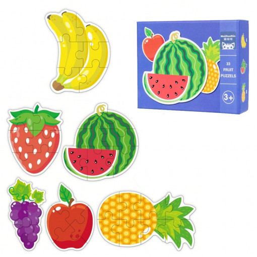 Puzzle cu 33 piese mari, Fructe