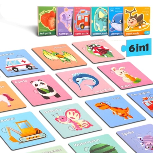 Set puzzle 6 in 1 pentru copii