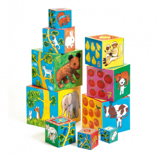 Turn 10 Cuburi Montessori de Construit, Animalute