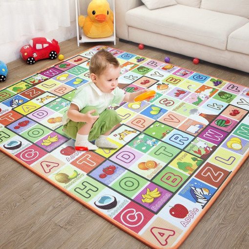 Covoras de joaca colorat din spuma, impermeabil, termoizolant, 200x180 cm