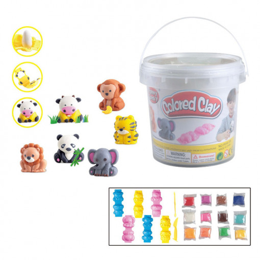 Galetusa cu plastilina, 6 forme si 2 accesorii, Color Clay