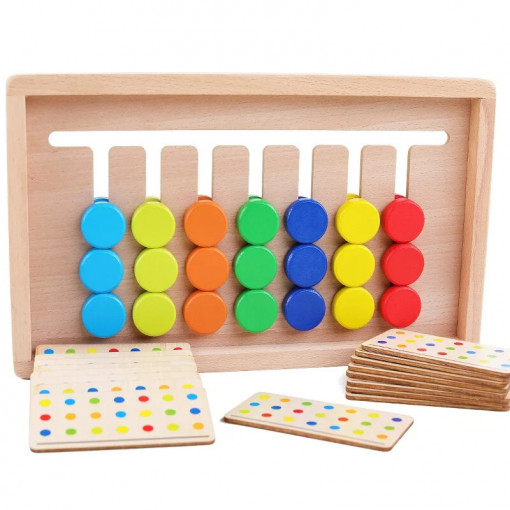 Joc Montessori labirint de asociere cu 7 coloane