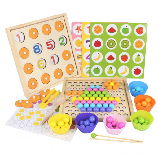 Joc 2 in 1 Montessori de Memorie, Sortare si Asociere
