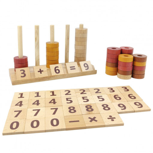 Joc educativ din lemn, Calcule si operatiuni matematice