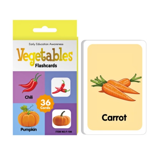 Set 36 carduri cognitive invatare legume in limba engleza