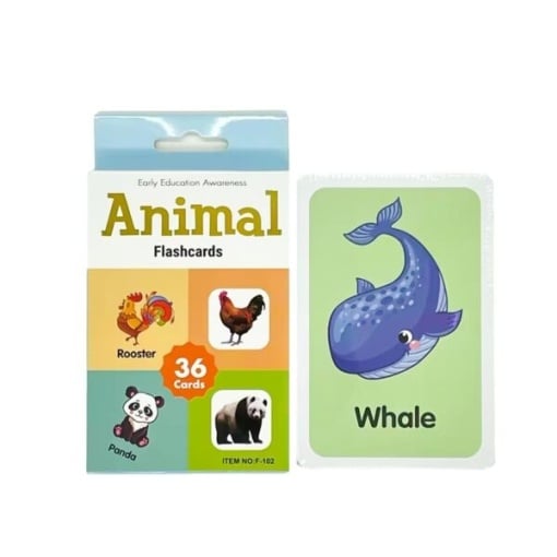 Set 36 carduri cognitive invatare animale in limba engleza