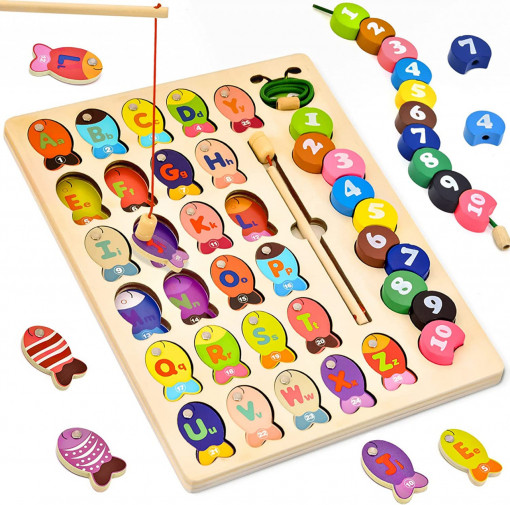 Joc Educativ 2 in 1 de Pescuit si Snuruit, Omida