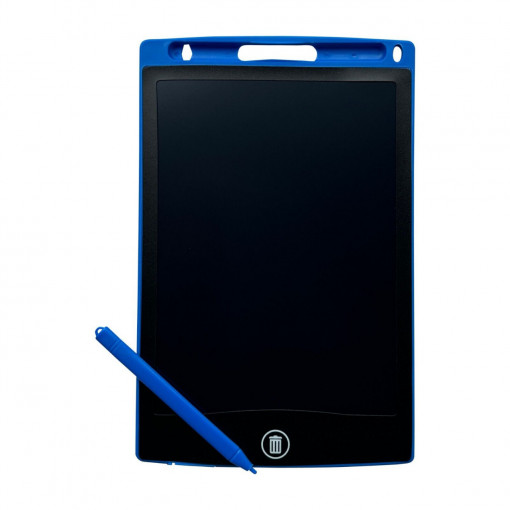 Tableta LCD grafica pentru desenat si scris, Buton stergere, 8.5", Albastru