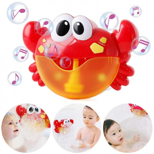 Crab de baie cu baloane si muzica