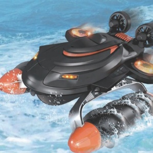Aerogllisor cu telecomanda Amphibious X-Treme 2.4 GHz – teren, zapada si apa