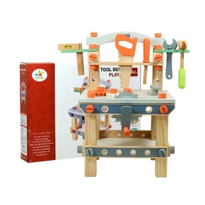 Banc de scule din lemn cu accesorii incluse, MSN