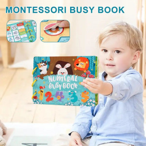 Busy book cu activitati Montessori, repozitionabile, Numere