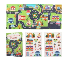 Carte educativa cu stickere reutilizabile, 30 piese - Trafic
