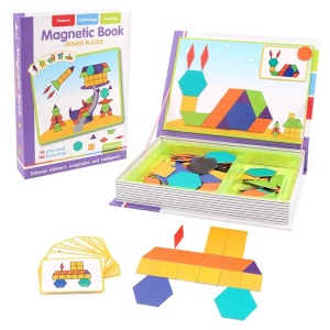 Carte magnetica puzzle pentru copii – Tangram