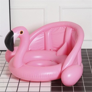 Colac tip barcuta cu parasolar detasabil, Flamingo, Roz