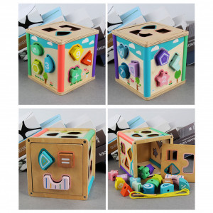Cub montessori cu activitati de sortare si snuruit, Shape