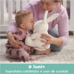 Iepuras interactiv Cucu Bau din plus, Limba Romana, Alb