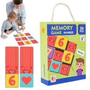 Joc de memorie si asociere cu numere, 36 piese