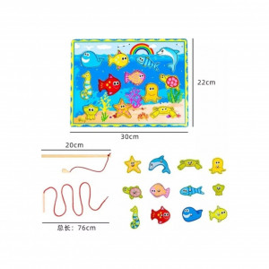 Joc de motricitate 3 in 1, pescuit, snuruit si sortare, Ocean