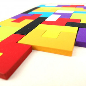 Joc din lemn tetris 