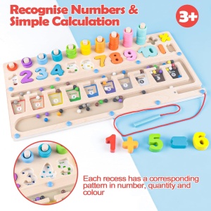Joc educativ logaritmic 3 in 1, labirint, asociere culori si numere 