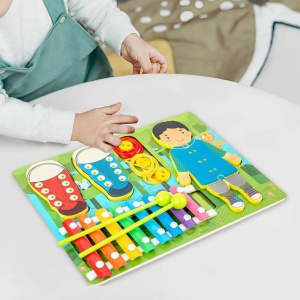 Joc educativ multifunctional 3 in 1, Xilofon snuruit si asocieri