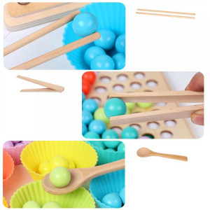 Joc Montessori de indemanare si dexteritate cu bile