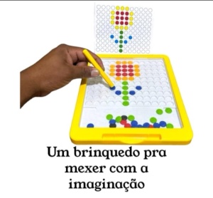 Joc mozaic creativ cu pix magnetic si sabloane