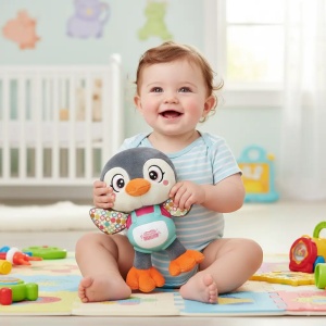 Jucarie din plus cu respiatie, lumini si sunete - Pinguin - Img 3