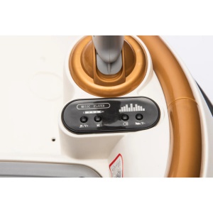 Masinuta electrica bumper car cu lumini, centura de siguranta, 2 controllere, telecomanda, Bluetooth, 1-6 ani, nava spatiala, alb - Img 11