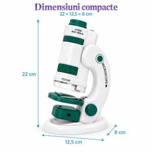 Microscop 2 in 1 pentru copii, portabil, marire 60–180x - Img 7