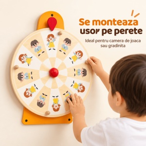 Panou de perete cu activitati Montessori Viga – Recunoaste emotia, 56.5 cm - Img 6
