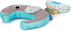 Perna multifunctionala 5 in 1 pentru bebelusi, cu jucarii senzoriale, pentru tummy time, alaptare si sprijin in sezut, albastru - Img 3