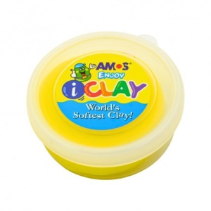 Plastilina iClay 18g, recipient inclus, Amos, Galben