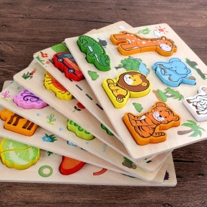 Puzzle incastru cu piese mari imagine asociere