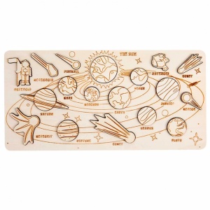 Puzzle incastru din Lemn, Spatiul Cosmic si Astronauti, Natur