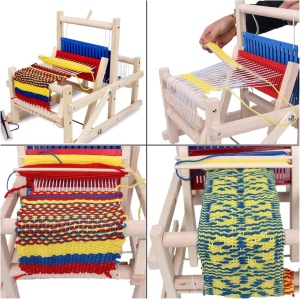 Razboi de tesut din lemn pentru copii, masina tricotat DIY
